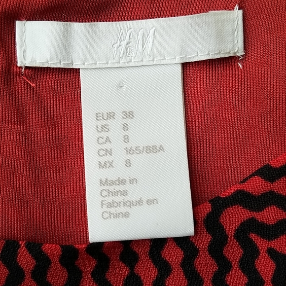 🦃 2 for $15 🦃 H&M Dress/ Tunic Rust & Black Pattered- size 8 🎉HP🎉 - Picture 8 of 8